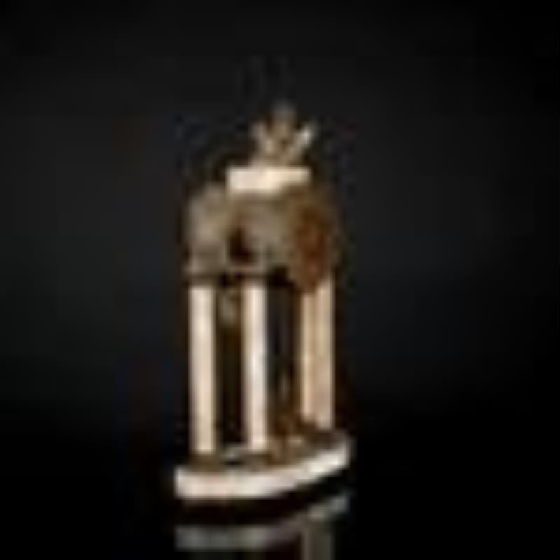 Antique France Gilt & Marble Clock