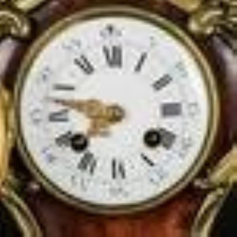 Antique French Boulle Shell Like Clock