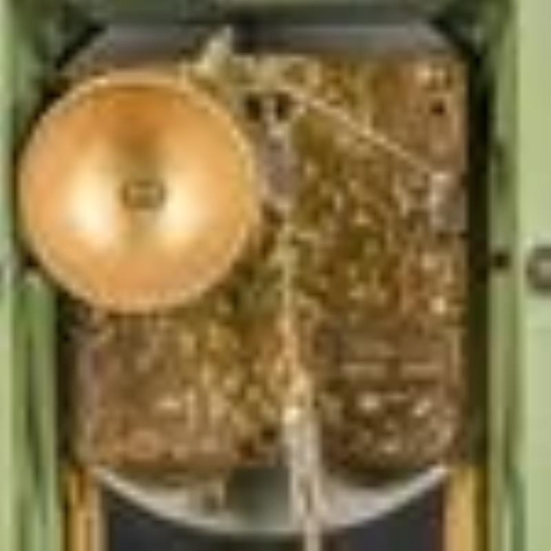 Swiss Painted Metal & Gilt Bronze Table Clock