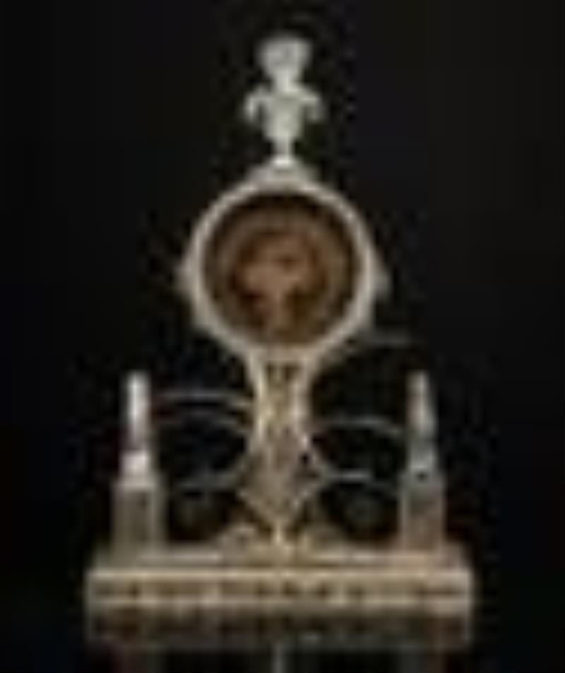 Antique Large Silver-plated Clock