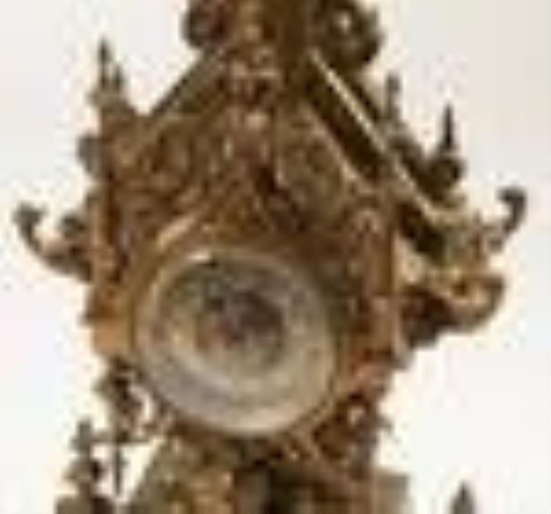 French Gilt Bronze Clock