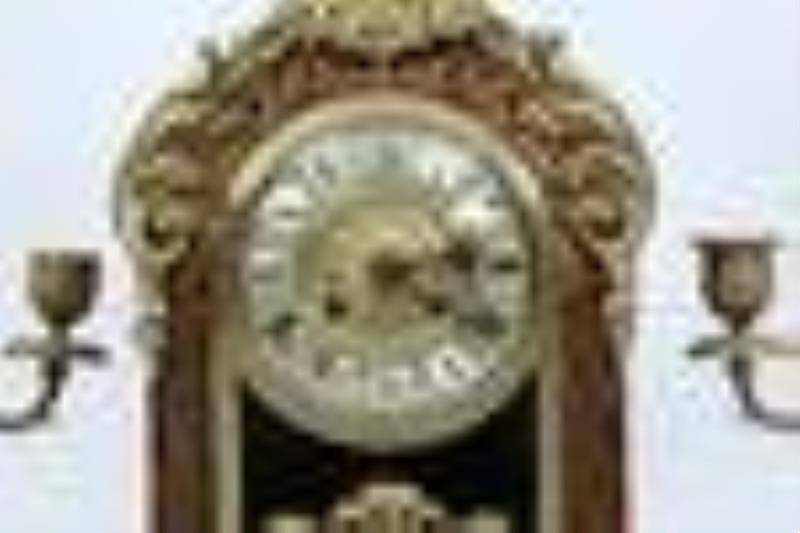 19th C French Boulle Mantel Clock Candlestick Set Price Guide