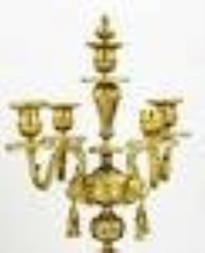 Antique three-piece French clock set, 1870