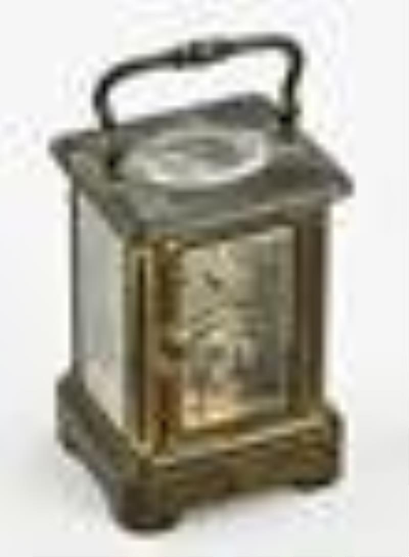 Antique French travel alarm clock, 1900