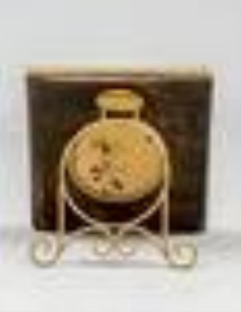 Russian Enameled Gilt Silver Clock, Faberge Style