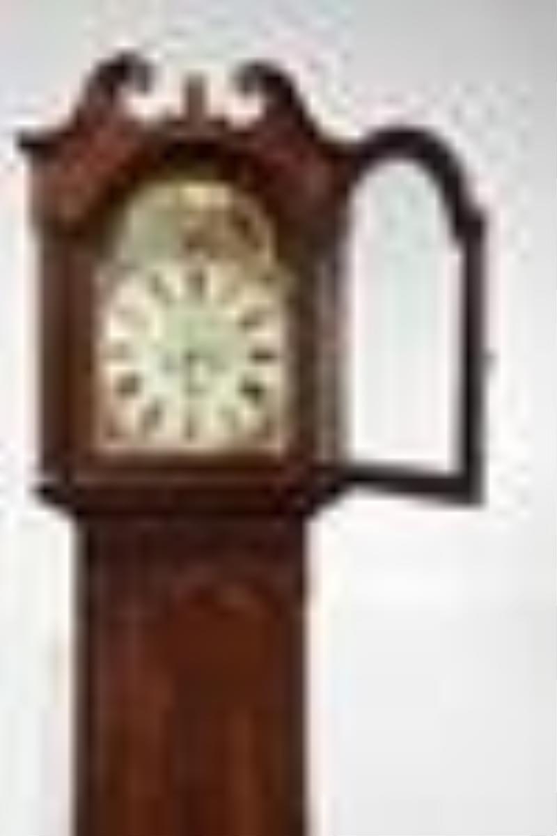 Georgian Inlaid Mahogany Tall Case Clock