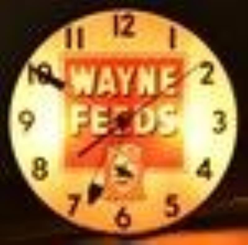 Wayne Feeds Lighted Pam Clock