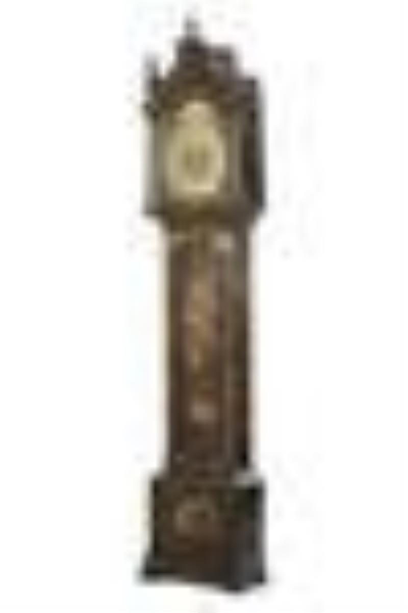 George III Chinoiserie decorated tall case clock