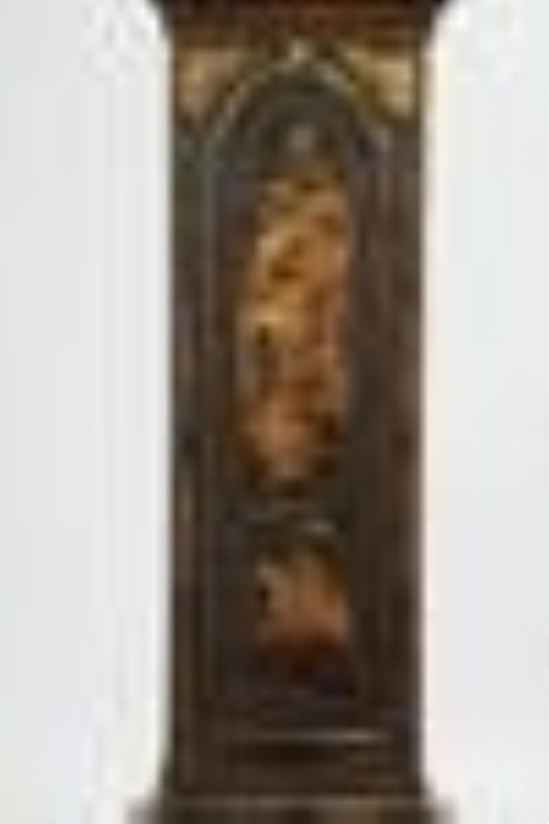 George III Chinoiserie decorated tall case clock