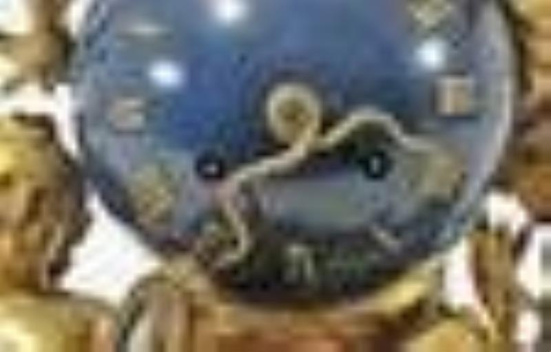 Japy Freres Ormolu and Porcelain Clock, 19th C.