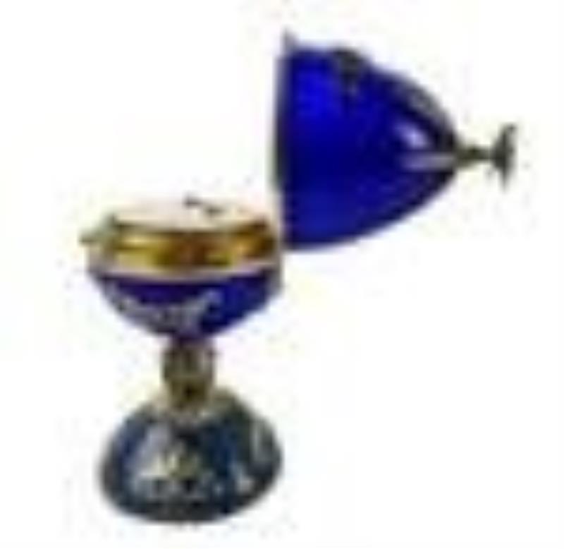 After Faberge Russian Diamond Gemstone Egg Clock