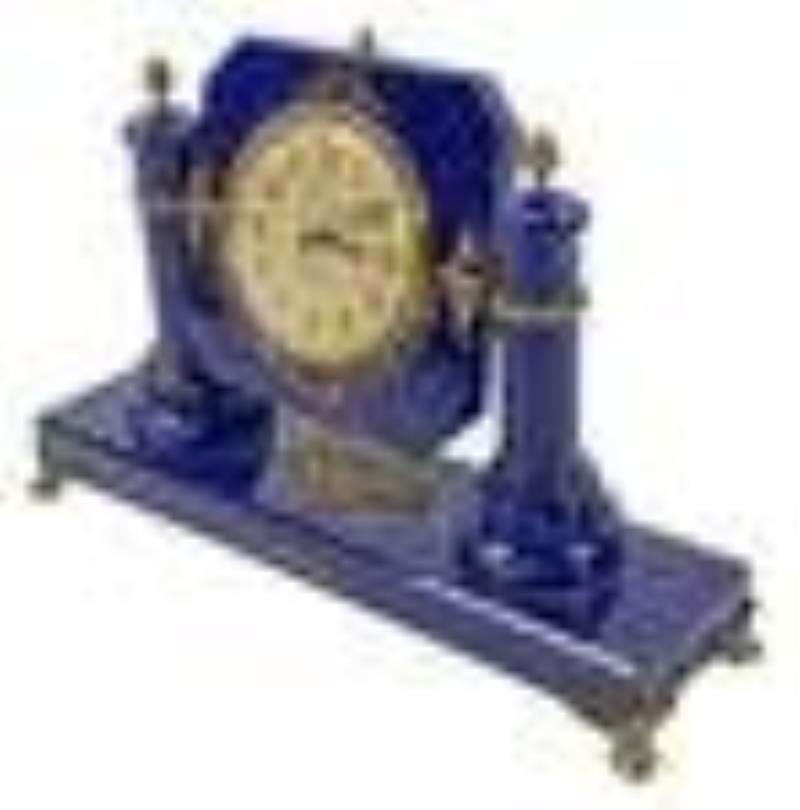 Antique Longines Jeweled Lapis Lazuli Deco Clock