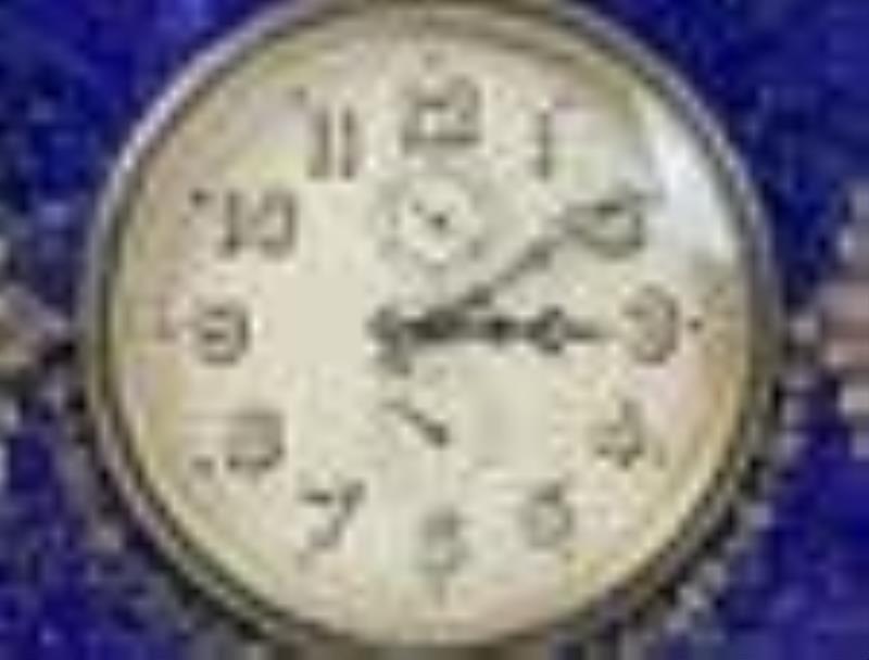 Antique Longines Jeweled Lapis Lazuli Deco Clock