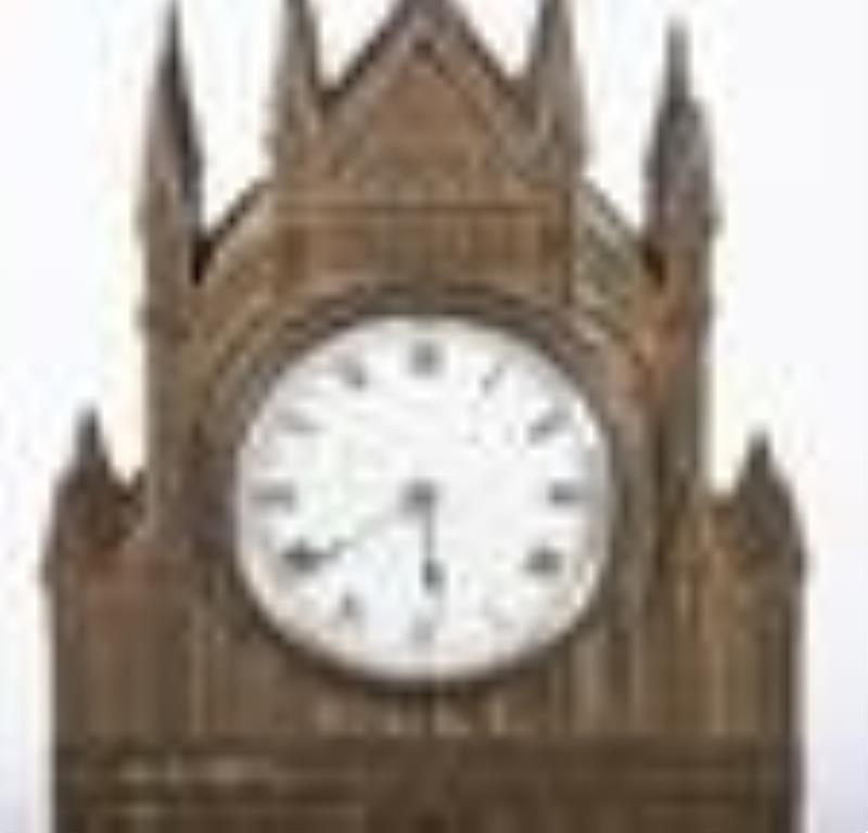 A French Brass \\\”Cathedral\\\” Clock