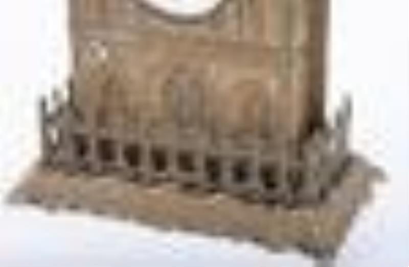 A French Brass \\\”Cathedral\\\” Clock