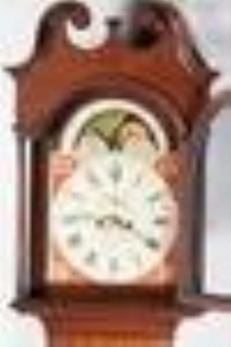 Antique American Pennsylvania Longcase Clock, inscribed Christian Hall, Lititz