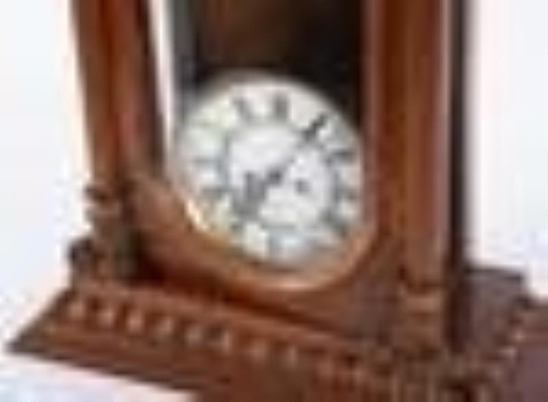 Antique American Walnut Wall Clock