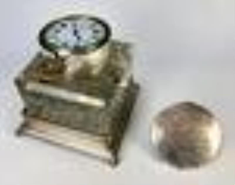 Rare Jack Warner Presentation Inkwell & Clock