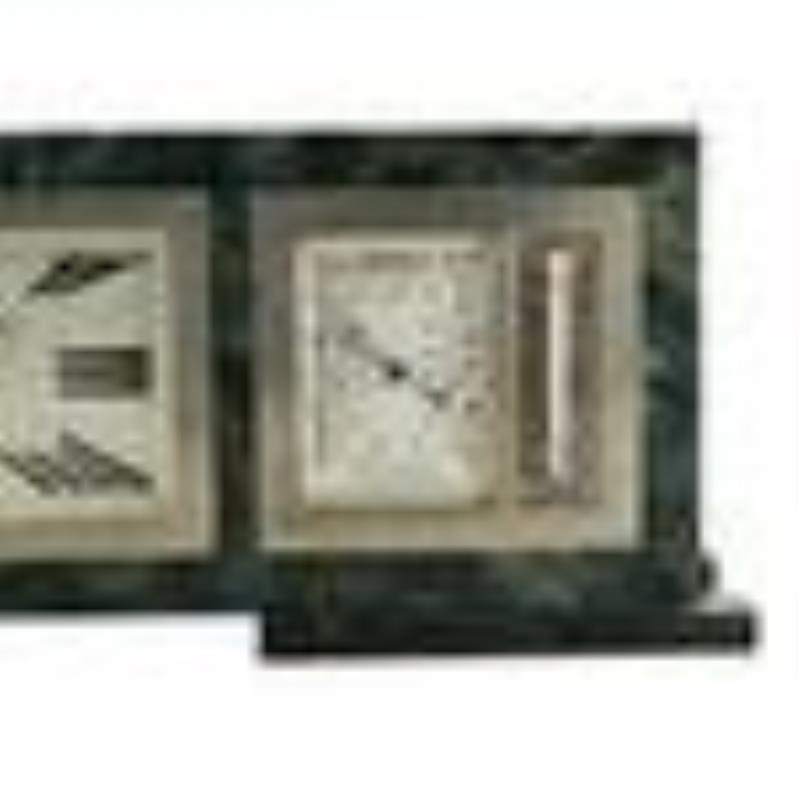French Art Deco Calendar Barometer Clock