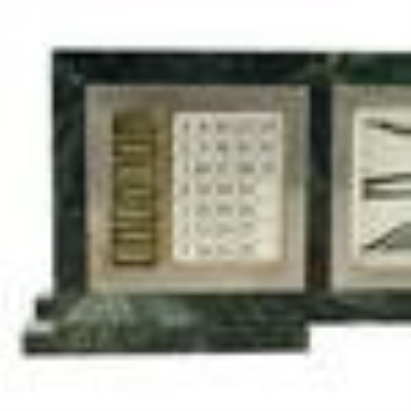 French Art Deco Calendar Barometer Clock