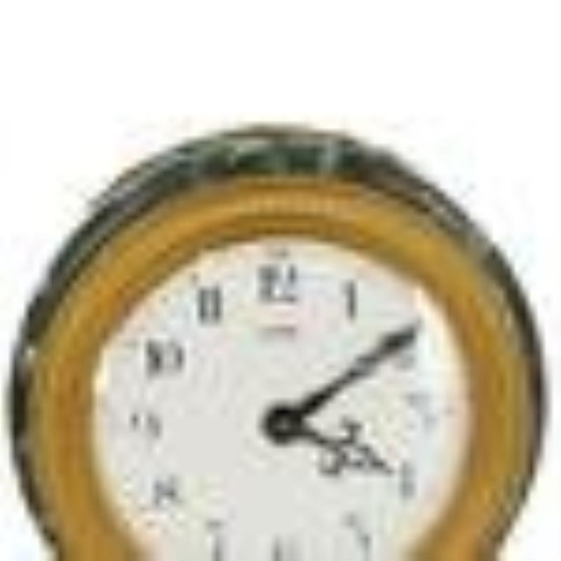 Cartier Gilt Bronze & Green Marble Mantle Clock