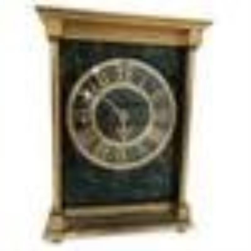 Cartier Green Patinated Bronze Mantle Clock