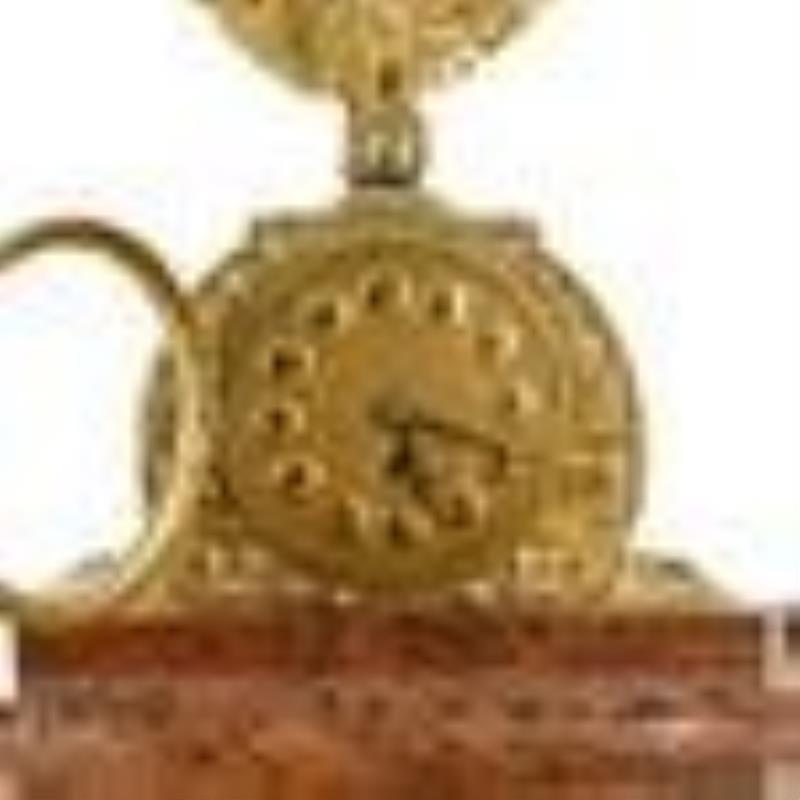 Antique French Bronze Eagle Inkwell Clock