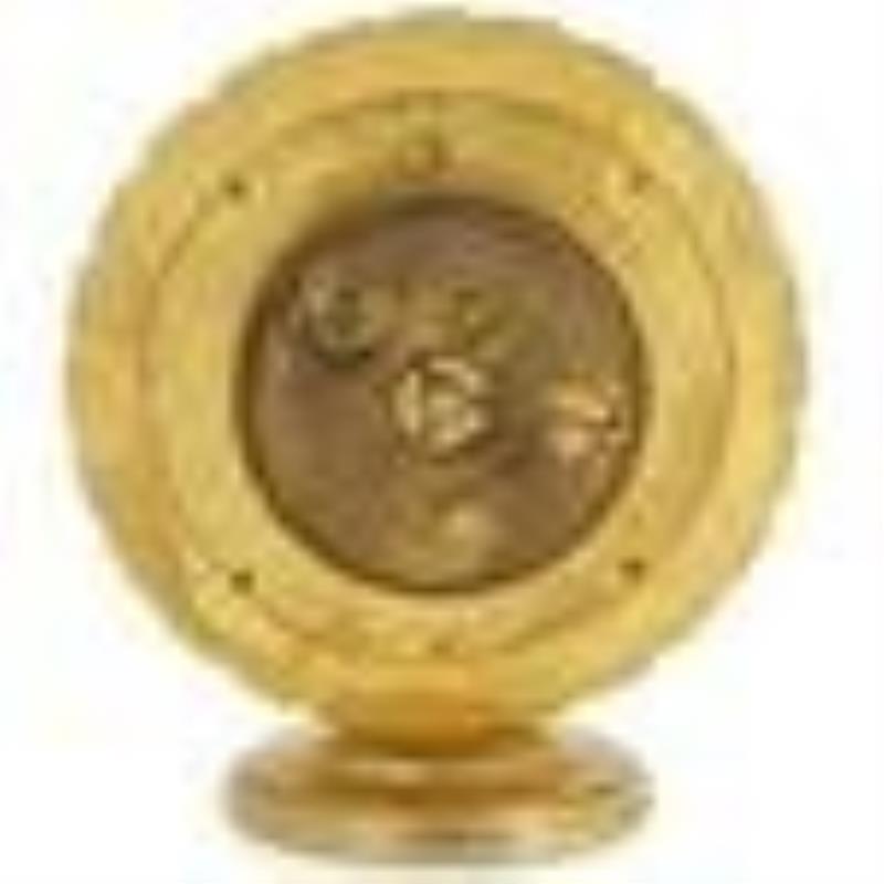 Gubelin 8-Day Enameled Bronze Alarm Desk Clock