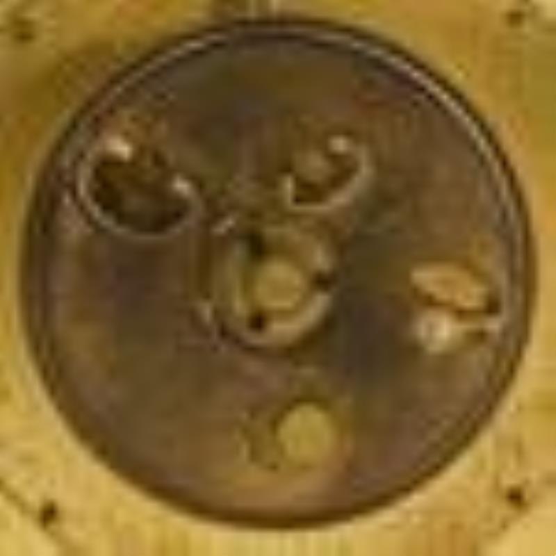 Gubelin 8-Day Enameled Bronze Alarm Desk Clock