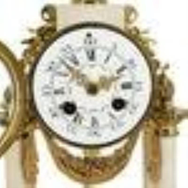French Time & Strike Clock Garniture Set
