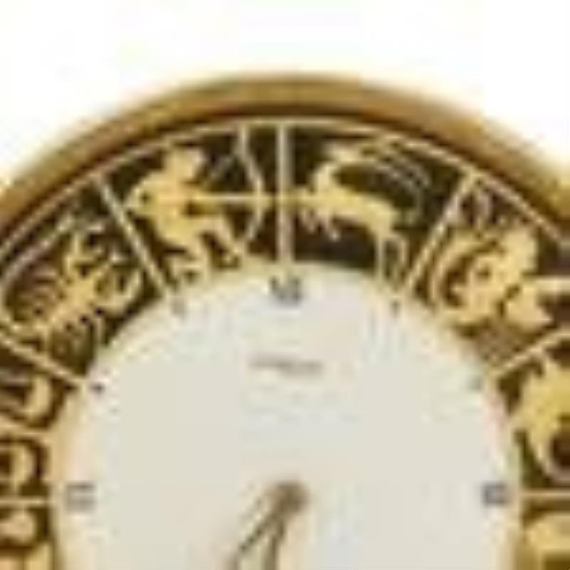 IMHOF Zodiac Gilt Brass Desk Clock
