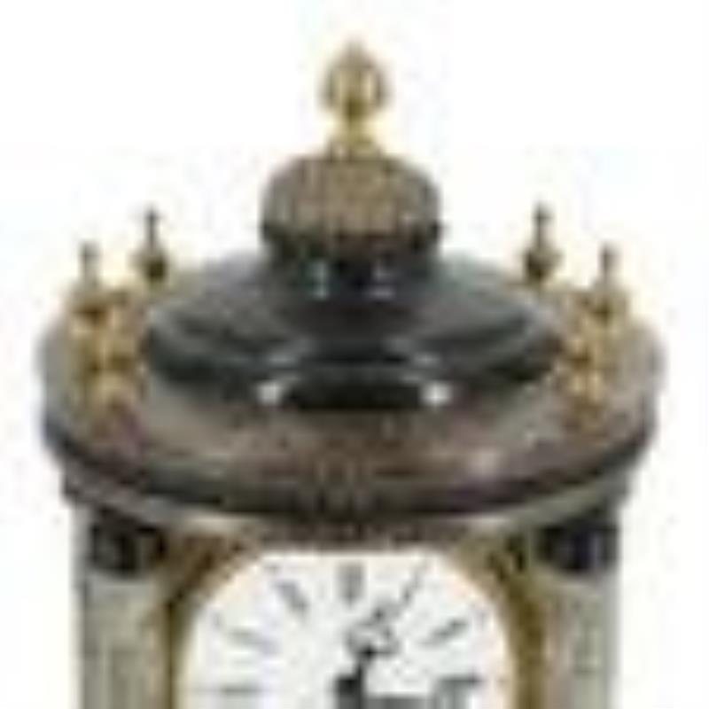 Stone & Metal Pendulum Portico Clock