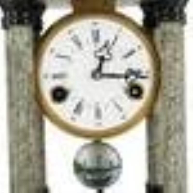 Stone & Metal Pendulum Portico Clock