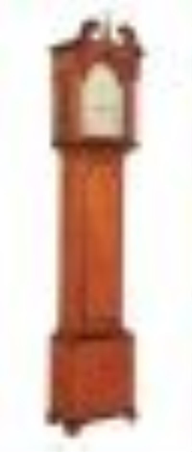 Late George III Satinwood Tall Case Clock