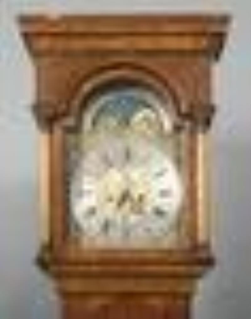 George II Walnut Tall Case Clock