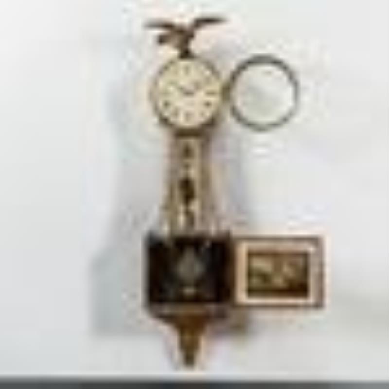 Oliver Gerrish Mahogany Patent Timepiece or \\\”Banjo\\\” Clock