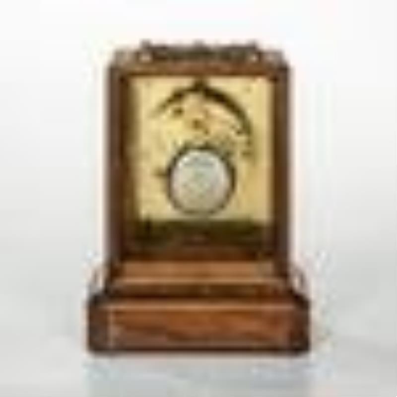 French Rosewood and String-inlaid Carriage Clock