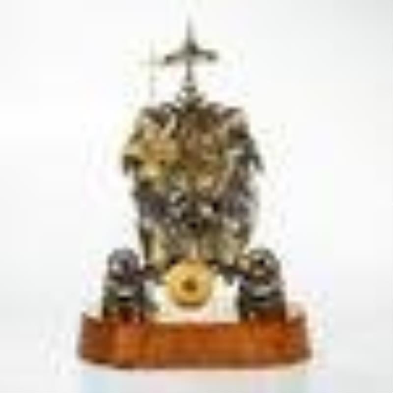 Gothic-form Chain Fusee Skeleton Clock
