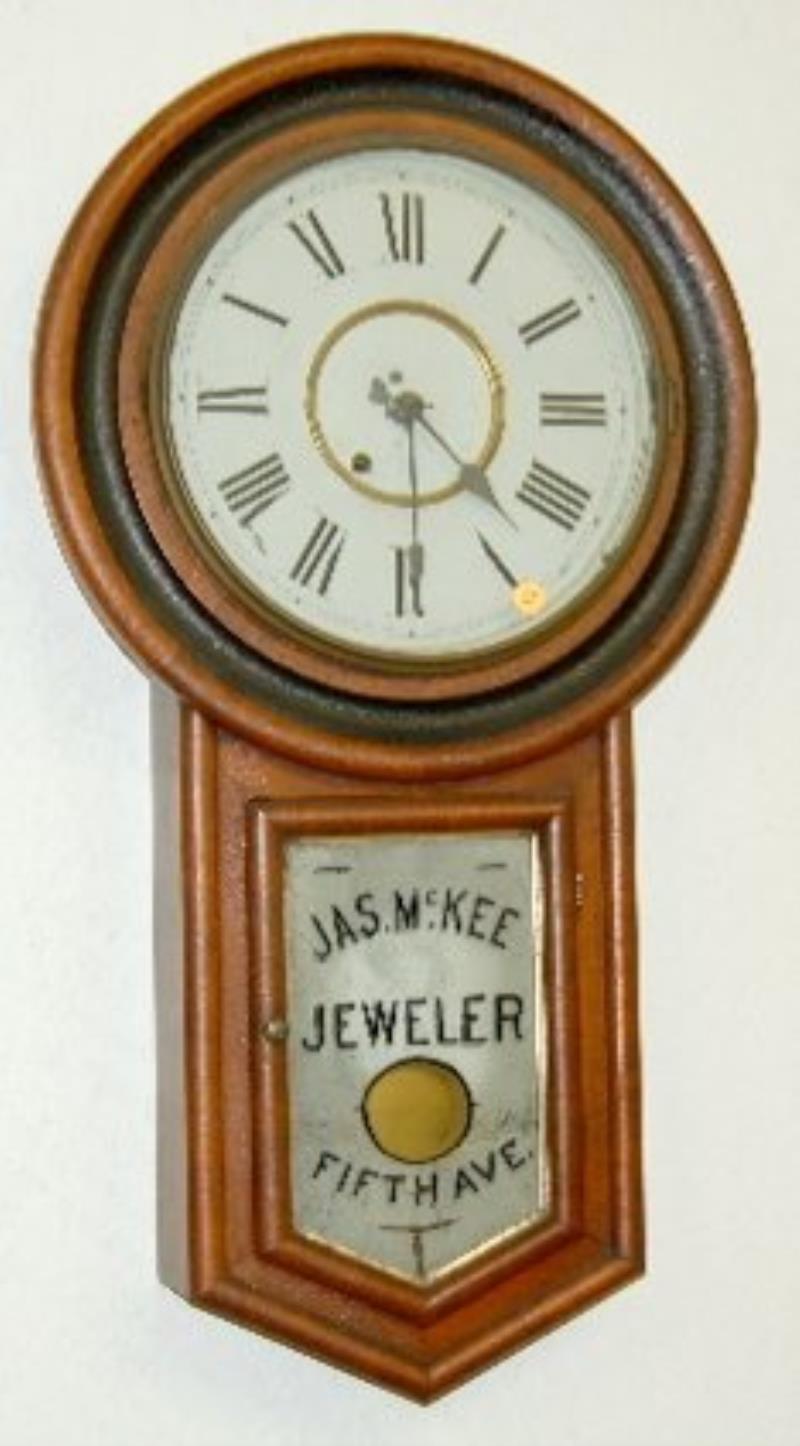 New Haven Hanging Regulator Advertising Clock