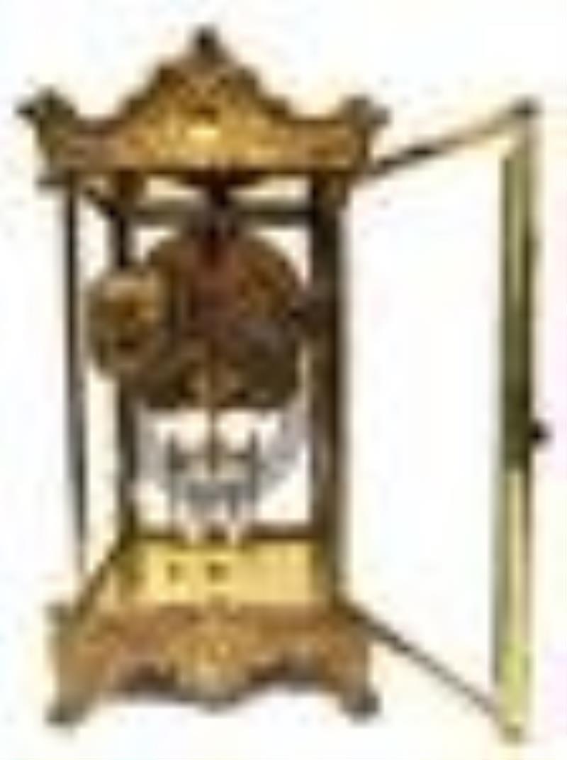 Antique New Haven Crystal Regulator Clock
