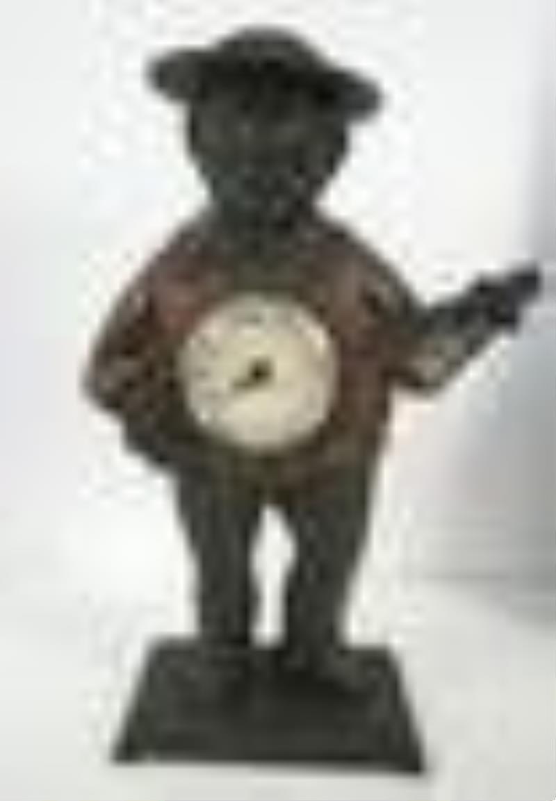Cast iron black Memorabilia banjo clock