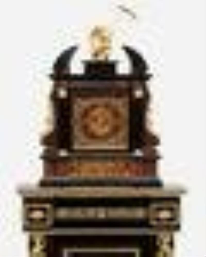 Le Ore (Italy) Art Inlay Clock, after 17th c. Design
