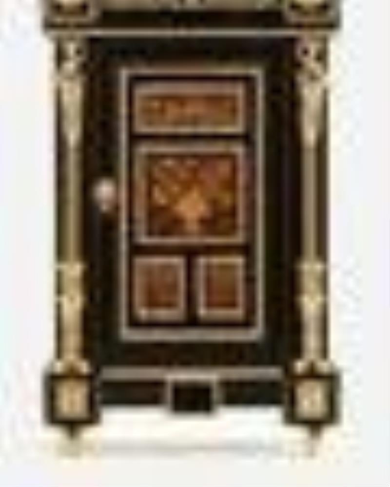 Le Ore (Italy) Art Inlay Clock, after 17th c. Design
