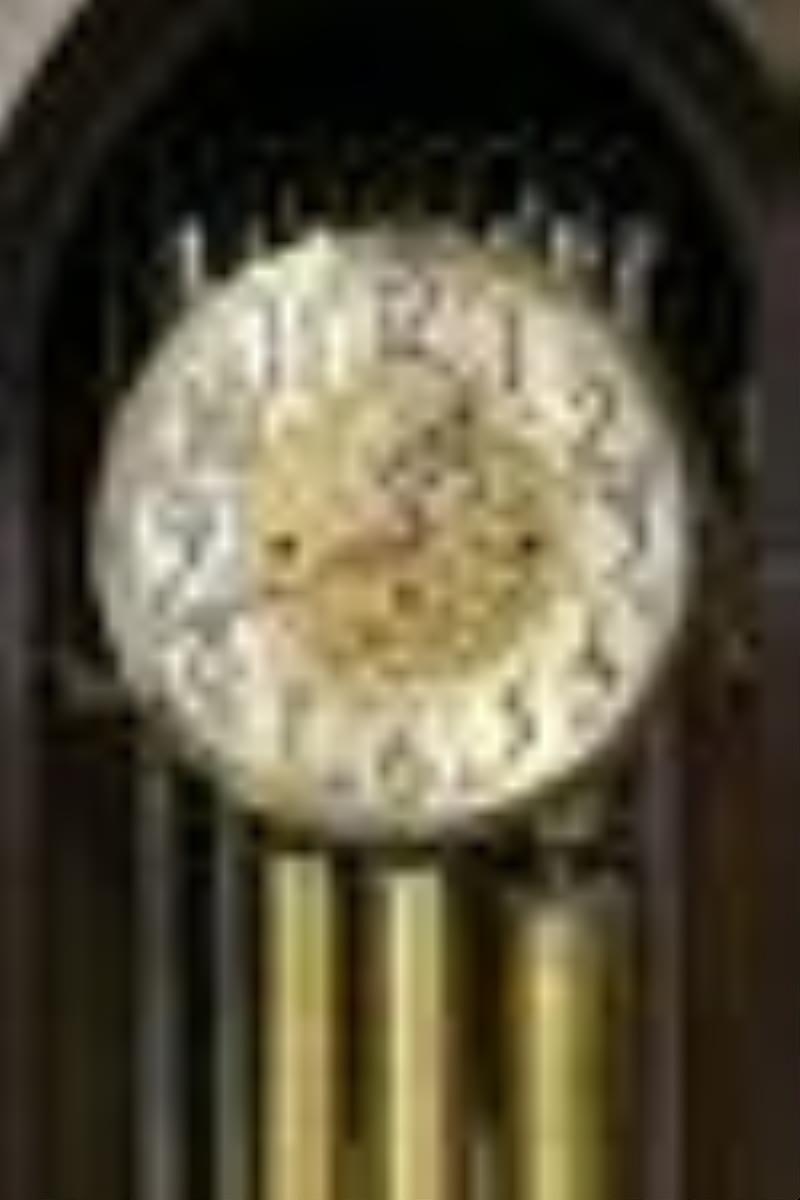 Mahogany Herschedes 9 tube Gothic Style Hall Clock