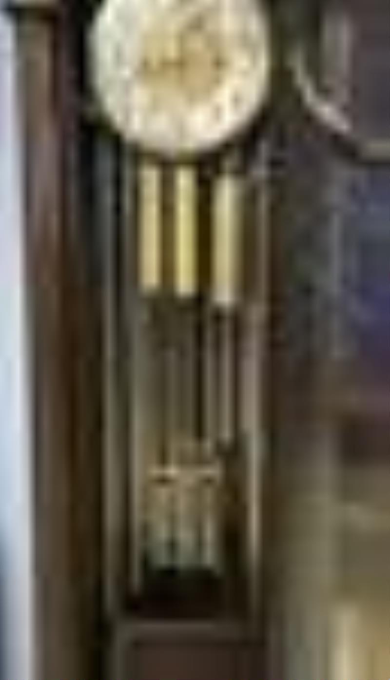 Mahogany Herschedes 9 tube Gothic Style Hall Clock