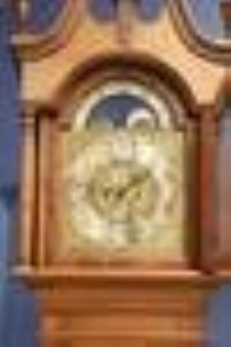Mahogany colonial style hall clock