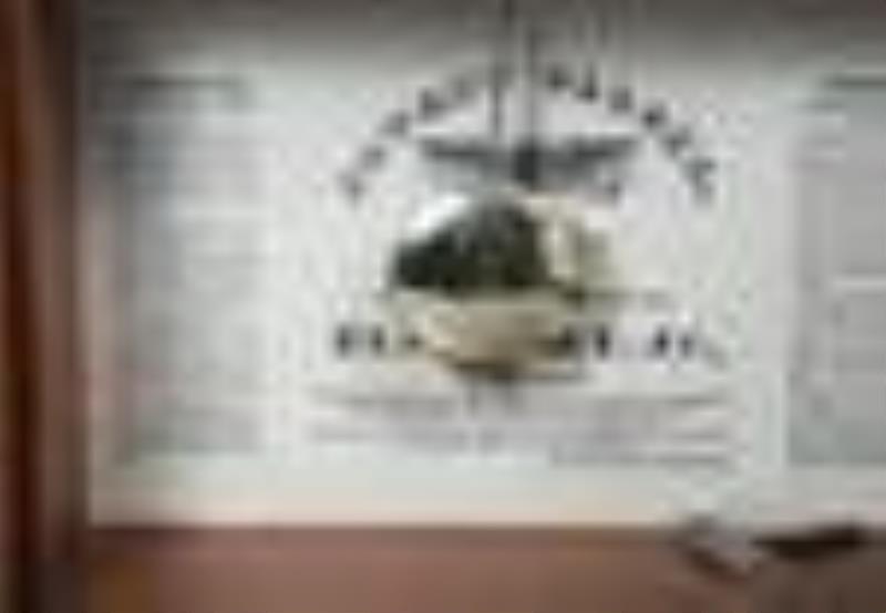 Inlaid mahogany reproduction Eli Terri pillar and scroll clock