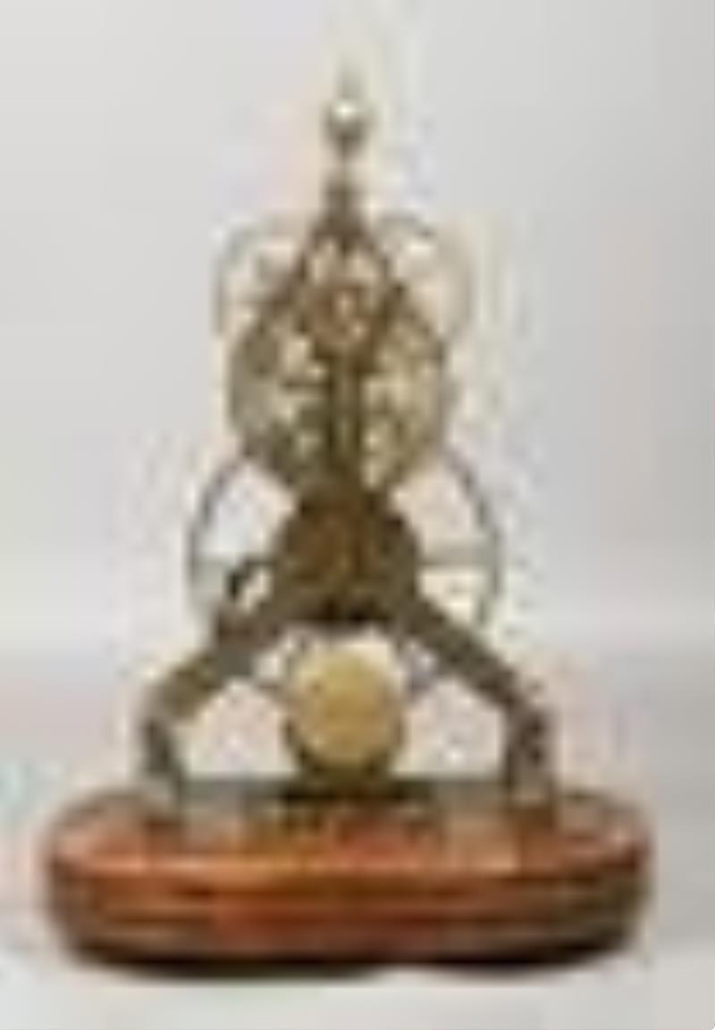 Great Wheel Fusee Skeleton Clock with Dome