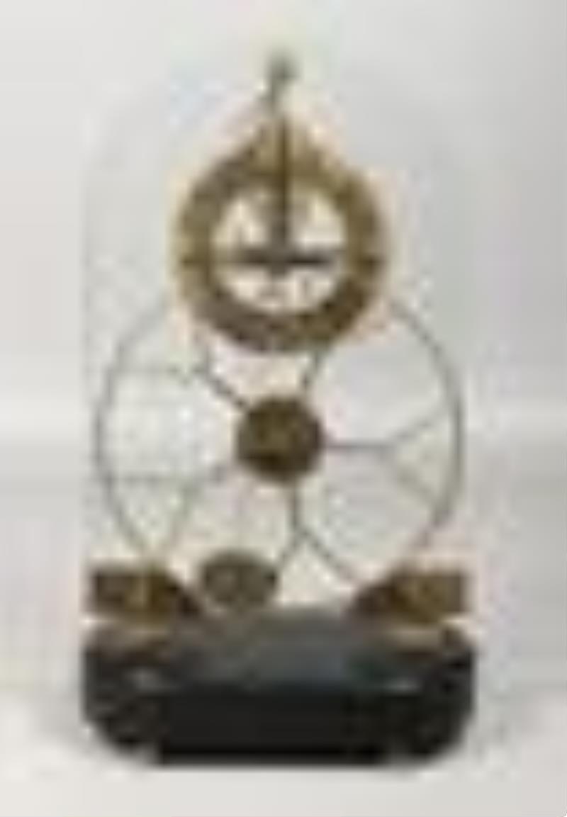 Plate Glass Skeleton Clock
