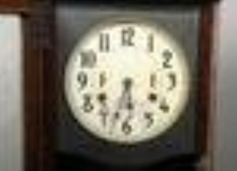 International 8-Day Oak Time Clock